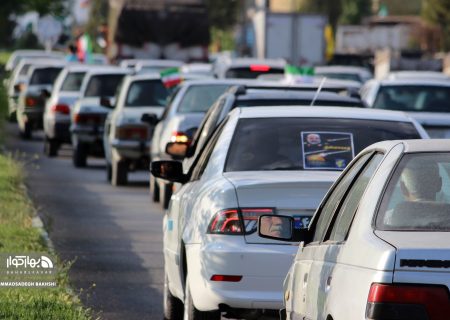 فیلم | جشن شادی و رژه خودرویی مردم کوار در حمایت از عملیات تنبیهی سپاه