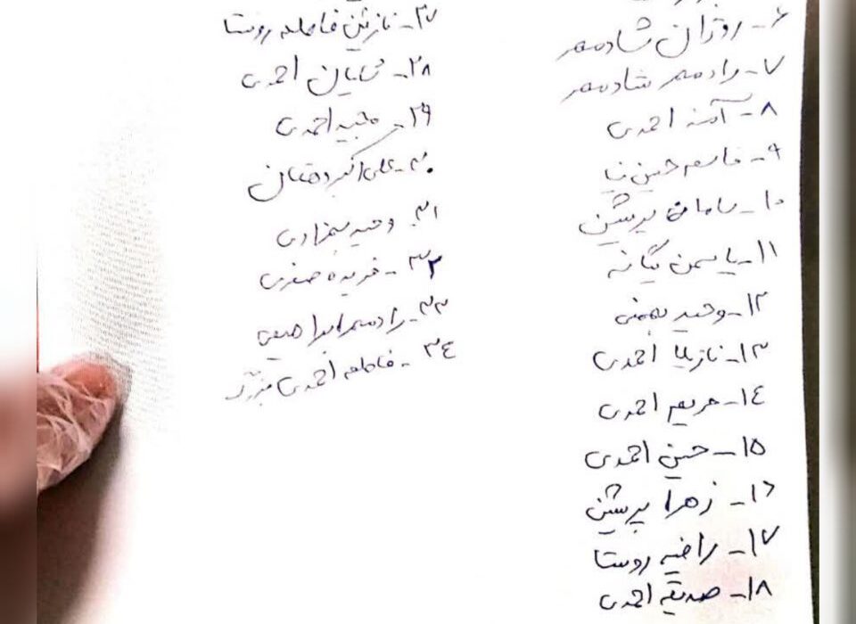 لیست اسامی مصدومان اتوبوس قیروکارزین ،که به بیمارستان فاطمه الزهرا کوار منتقل شده‌اند