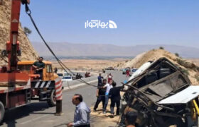 علت واژگونی اتوبوس در محور فیروزآباد_ کوار مشخص شد